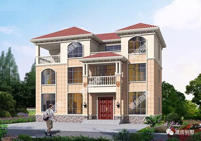 15.9×10.1米三層農村別墅圖，配十個臥室，要建就建村里最好的