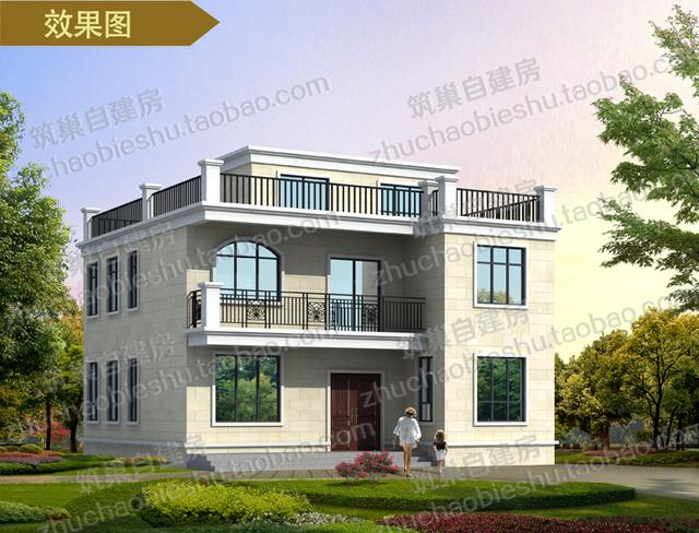 兩款經濟實用易建造二層平屋頂農村自建房（全套）施工效果圖，造價才25萬