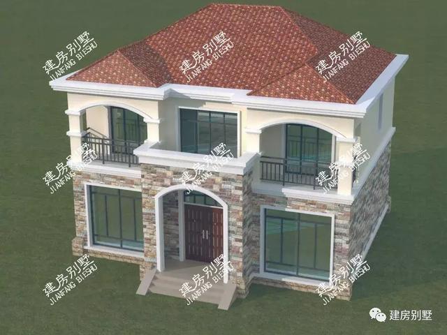 曬3棟兩層別墅完工的效果圖，同一個施工隊建的，風格完全不同，你喜歡哪個呢