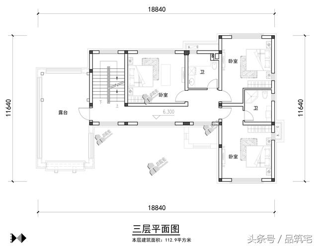 三層中式別墅設計圖，綠水青山白墻黛瓦，鄉間恬淡生活躍然眼前