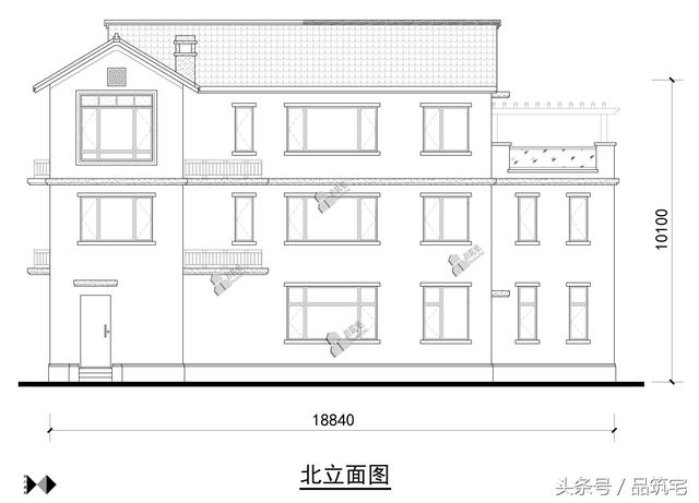 三層中式別墅設計圖，綠水青山白墻黛瓦，鄉間恬淡生活躍然眼前