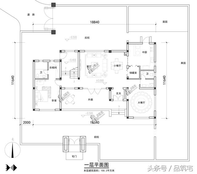 三層中式別墅設計圖，綠水青山白墻黛瓦，鄉間恬淡生活躍然眼前