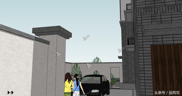 三層中式別墅設計圖，綠水青山白墻黛瓦，鄉間恬淡生活躍然眼前