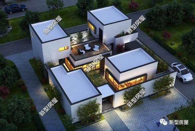 20萬就能建起的二層農村別墅圖，現代、實用、輕奢時尚，年輕人的最愛