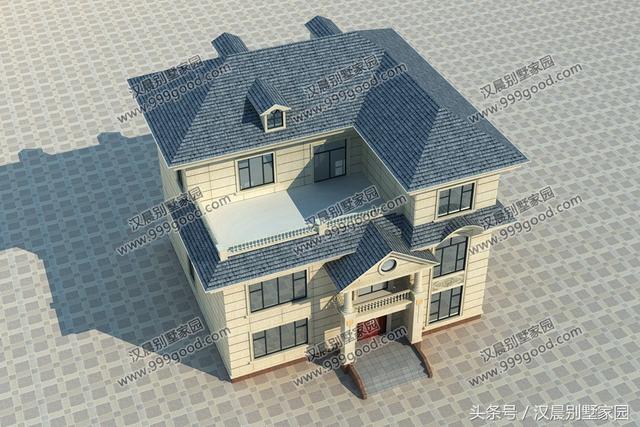 2款造價40萬左右的三層農村小別墅設計圖，造型豐富整體和諧，有無車庫都漂亮！