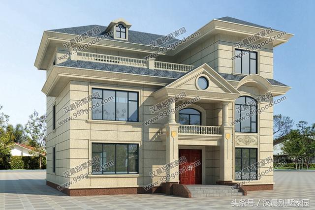 2款造價40萬左右的三層農村小別墅設計圖，造型豐富整體和諧，有無車庫都漂亮！