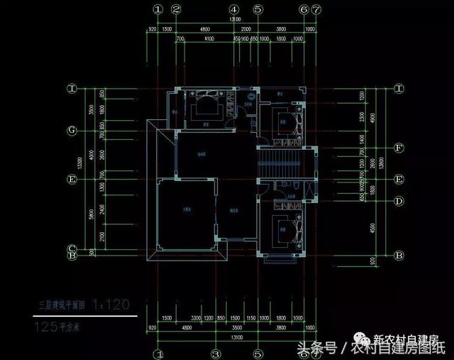 450平的復式三層豪華別墅設計圖，落地窗+大露臺，建套好房子能住一百年