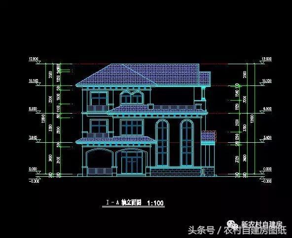 450平的復式三層豪華別墅設計圖，落地窗+大露臺，建套好房子能住一百年