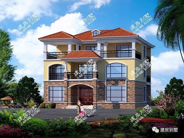 兩棟以貌美脫穎而出的農村別墅圖，老家建棟這樣的住宅建真是太有面子了