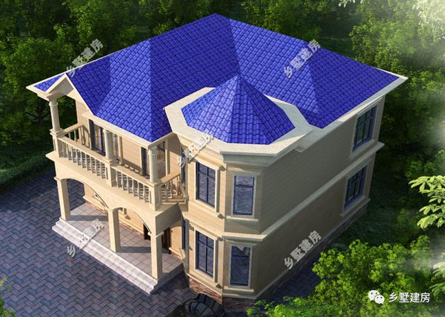 兩款不同風格的農村自建別墅圖，第一棟現代風，第二棟歐式風格