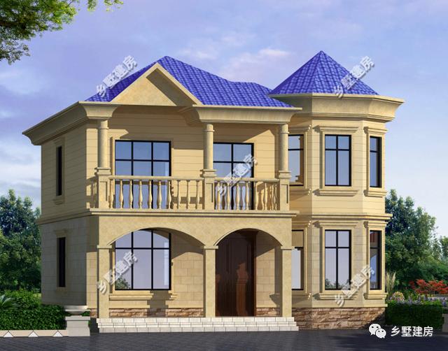 兩款不同風格的農村自建別墅圖，第一棟現代風，第二棟歐式風格