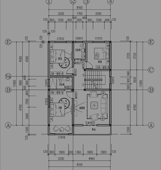 三層半新型農(nóng)村小樓房,面積不大，卻很符合農(nóng)村情況。