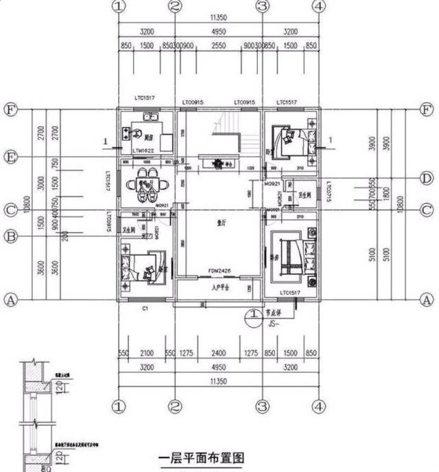 一款簡約風格的農村小別墅圖，開間12米很實用，還設有堂屋，保證給你長臉！