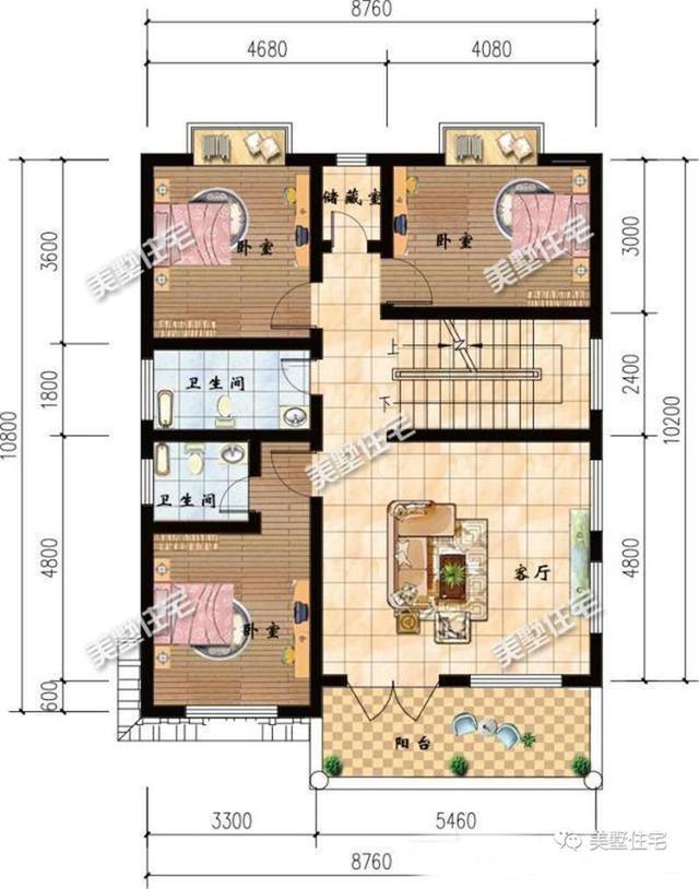 一款歐式風(fēng)格的四層別墅設(shè)計(jì)圖，開間9X10米，精致的外觀，價(jià)格最低只要30萬(wàn)