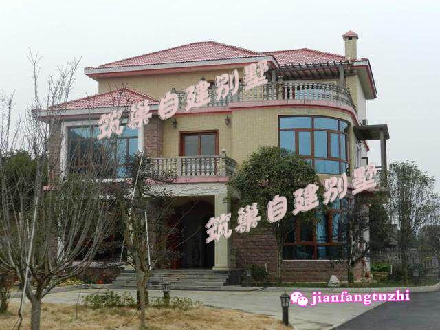 4套120平方米帶露臺三層農村別墅建成案例實拍圖效果圖對比圖