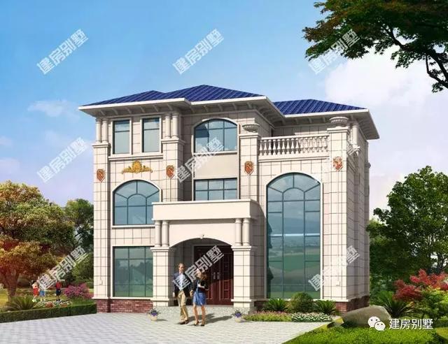 兩棟面寬13米的農村別墅設計圖，都有復式客廳，超漂亮的