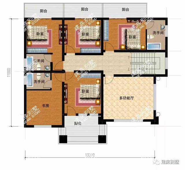 經典實用夠氣派的四層別墅圖，戶型通透活動室齊全，男女老少都喜歡