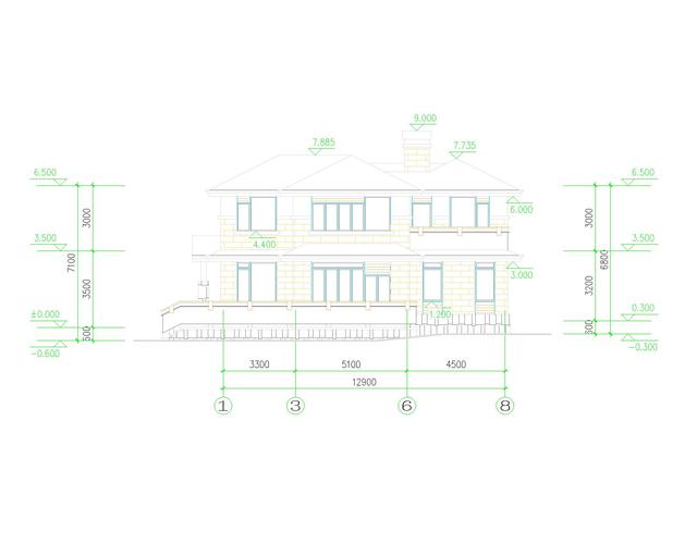 12.9*14.4二層農村別墅圖，傳統設計風格與現代設計風格相結合，讓人過目不忘！