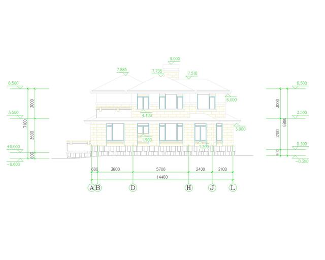 12.9*14.4二層農村別墅圖，傳統設計風格與現代設計風格相結合，讓人過目不忘！