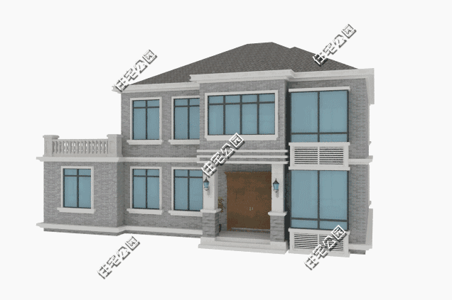 二層農村別墅設計圖，11×16米帶飄窗露臺，美得不像話
