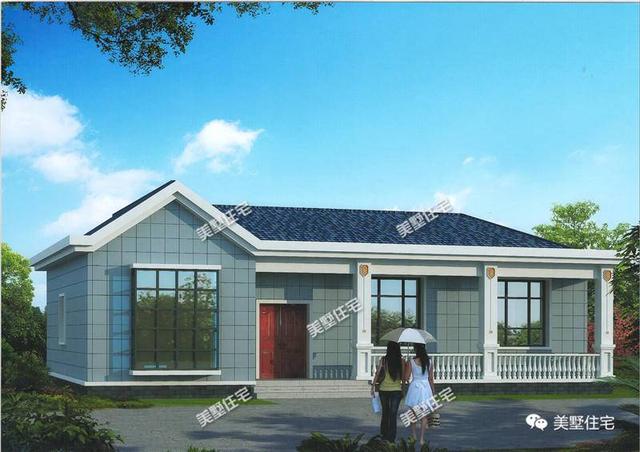 4款一層鄉村小別墅設計圖，美觀實用造價低，真的漂亮又精致