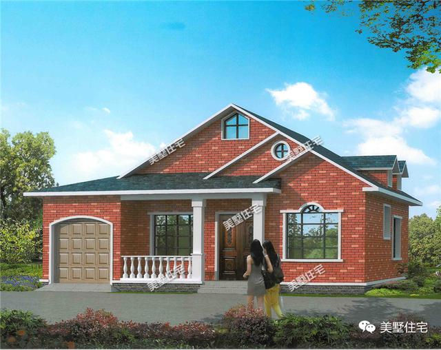 4款一層鄉村小別墅設計圖，美觀實用造價低，真的漂亮又精致