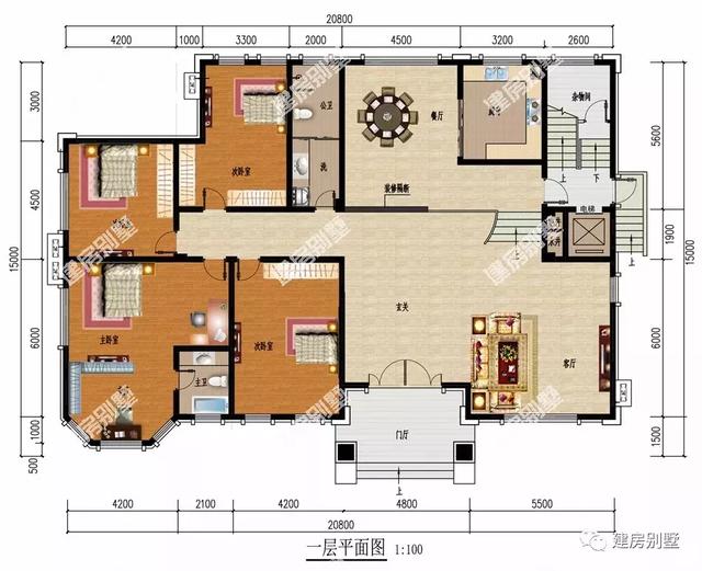 6層豪華別墅設計圖，外墻干掛石材幾十萬，美觀氣派，保證讓你風風光光