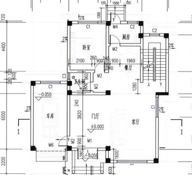 12×14米2廳5臥三層帶挑空客廳+超大落地窗別墅設計圖，整體色彩雅觀精致