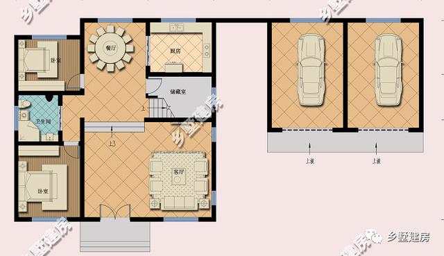 中式三層別墅設(shè)計圖還設(shè)有茶室，能建起這樣的別墅也著實挺拉風
