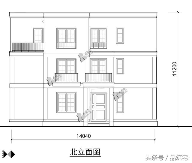 三層現代風格別墅設計圖，純白陶板立面，簡潔利落，既美觀又實用！