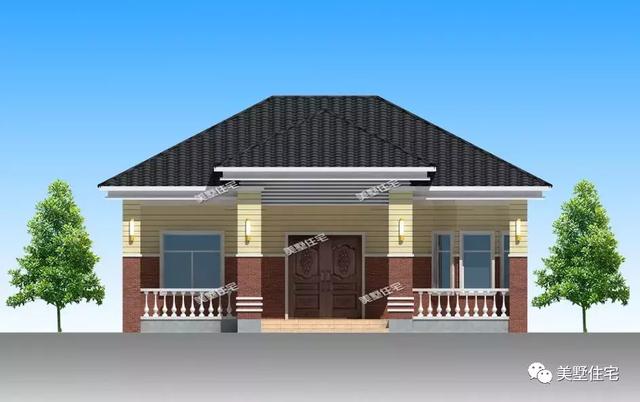 帶庭院一層鄉村美墅設計圖，造價10多萬，建成不輸百萬效果