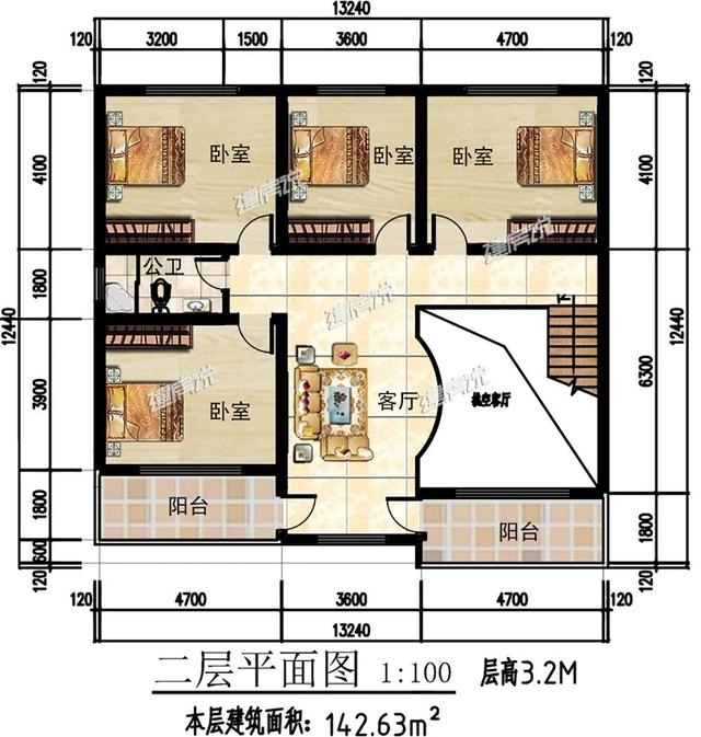 22套二層別墅設計圖同款，這款戶型非常火爆，已經成為一種潮流了