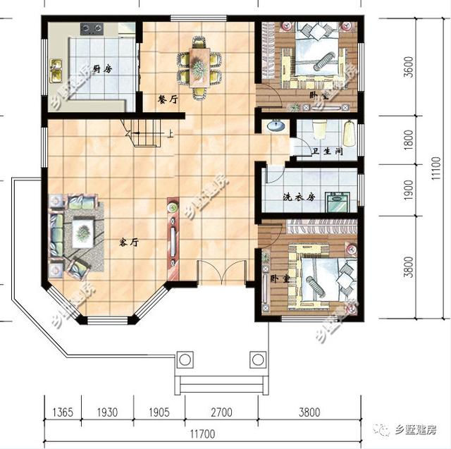 村長家的三層別墅設計圖，歐美風引領農村潮流，引眾人圍觀！