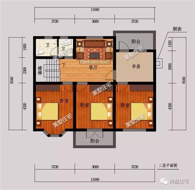 這棟10二層小別墅設(shè)計圖，不僅造價低外觀也十分漂亮