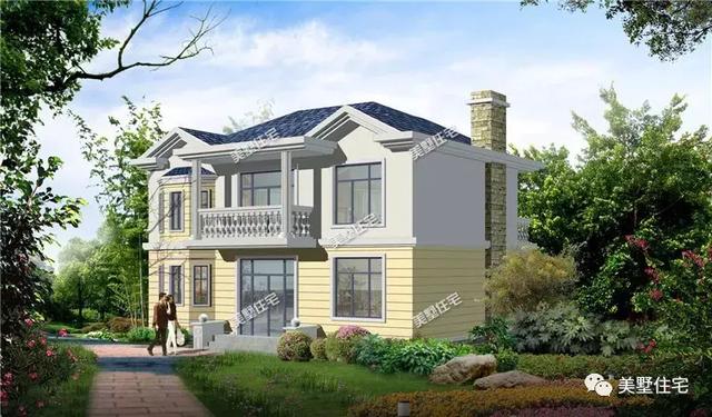 這棟10二層小別墅設(shè)計圖，不僅造價低外觀也十分漂亮