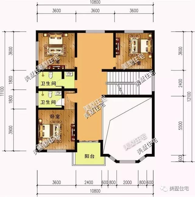 這棟10二層小別墅設(shè)計圖，不僅造價低外觀也十分漂亮