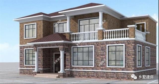 18萬就可以搞定的農村自建別墅，超值的二層別墅設計圖