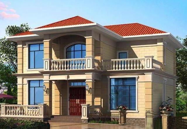 簡單實用的二層農(nóng)村自建房設(shè)計圖，清新淡雅，保證老少都喜歡