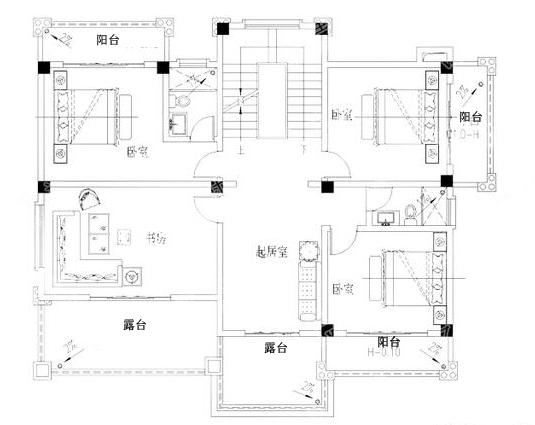 三層農(nóng)村別墅戶型設(shè)計圖，帶涼亭+車庫+挑空客廳，很有特色的一款設(shè)計