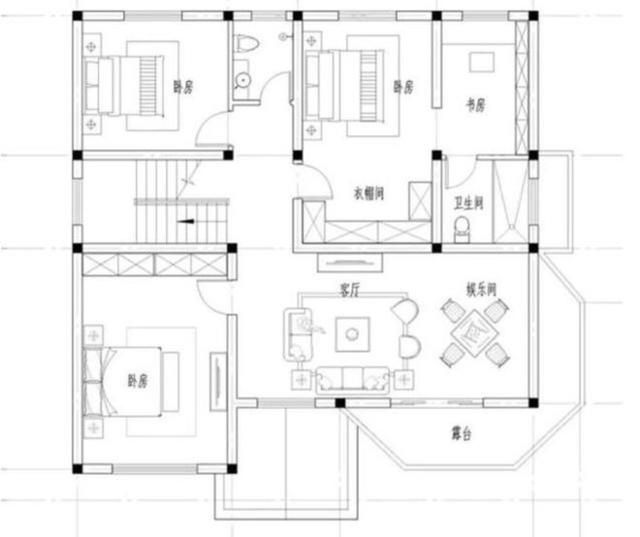 2套的農(nóng)村實用別墅設(shè)計圖，5間臥室，造價都在25萬以內(nèi)