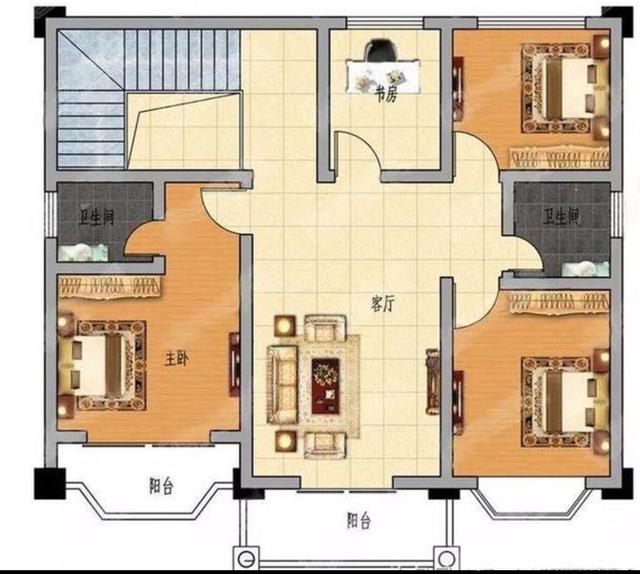 占地100平米的小戶型別墅設(shè)計(jì)圖，經(jīng)濟(jì)實(shí)用，少很多顧慮，適合農(nóng)村建