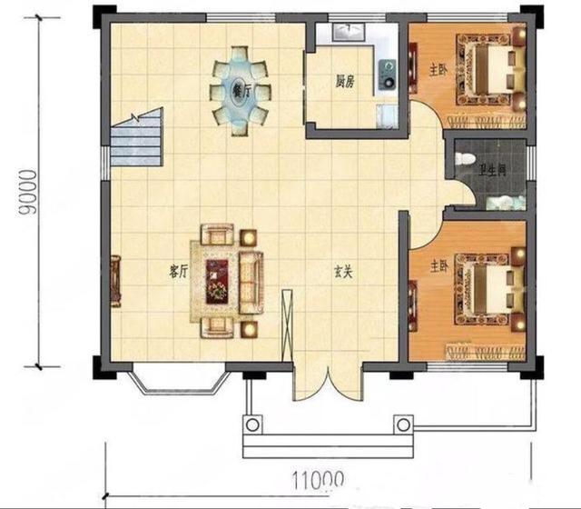 占地100平米的小戶型別墅設(shè)計(jì)圖，經(jīng)濟(jì)實(shí)用，少很多顧慮，適合農(nóng)村建