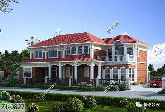 12×19米自建房設計圖，帶室內裝修效果，實乃鄉村別墅的典范之作