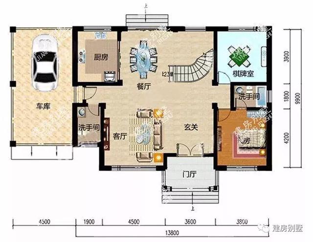 自帶格子窗的農村自建房設計圖，建出來的效果不比城里的房子差