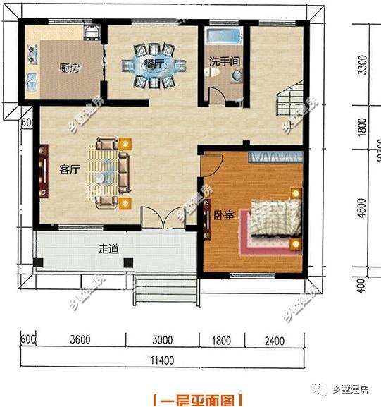 11*10米新農村2層自建小別墅設計圖，戶型經典