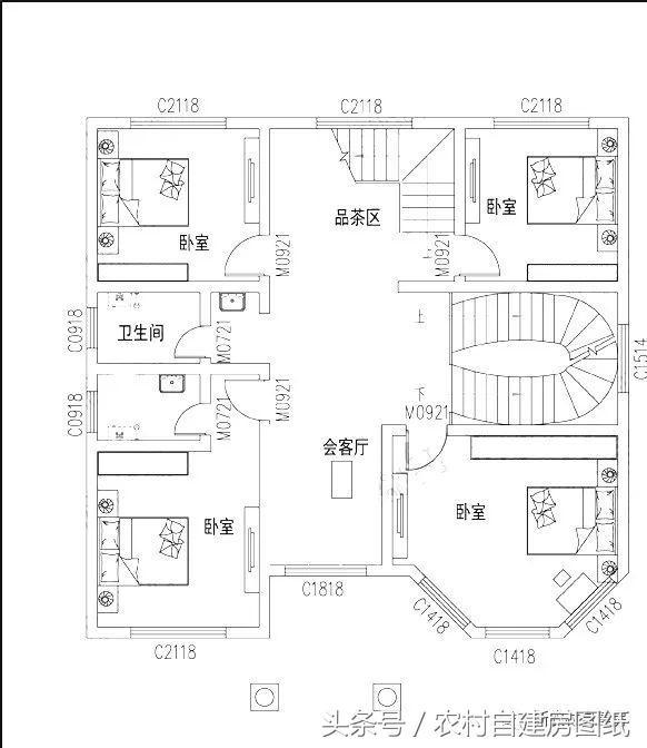 三款帶走廊和側門的歐式建筑別墅設計圖，不僅高端風景也是極好