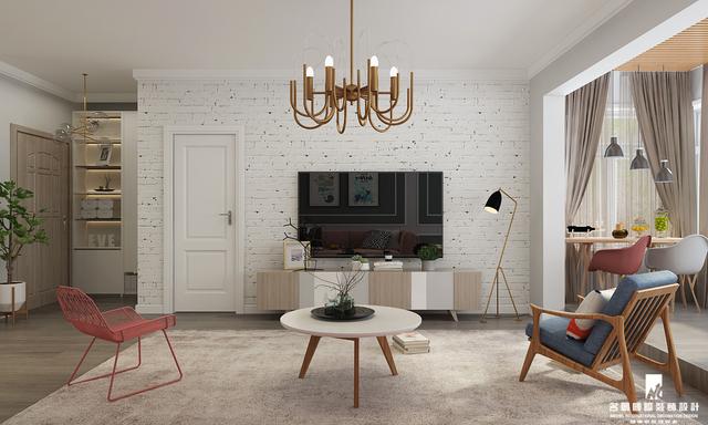 156m2北歐宜家裝修案例，整個空間溫馨，充滿甜蜜感