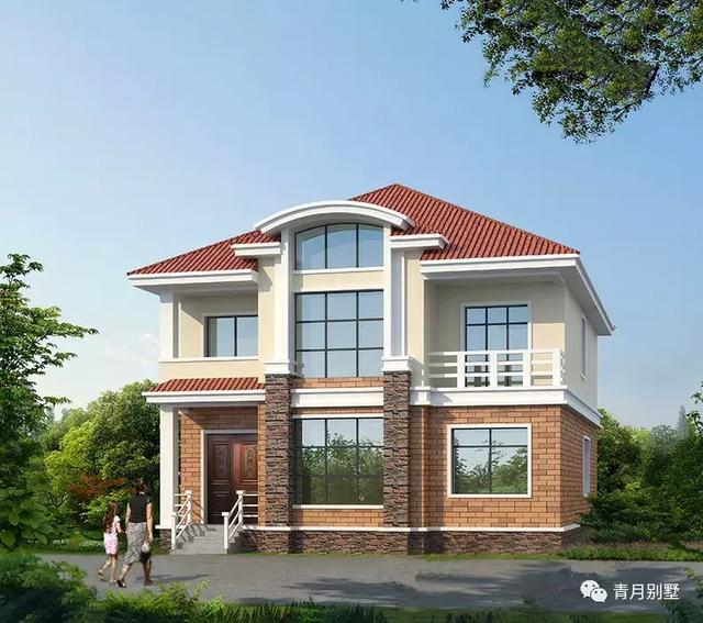 11.2米×13.6米二層別墅自建房，造型別致，個性十足，通透大方！