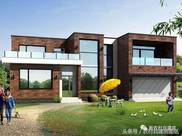 五款現代風農村別墅設計圖，極簡主義，90后的最愛