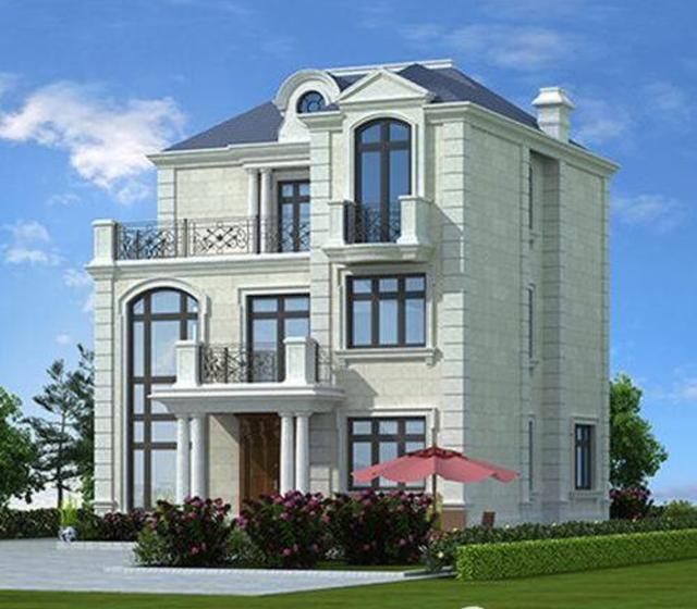 三層自建別墅設計圖，結構非常簡單，稍有經驗的工程隊，拿圖就可以建房了